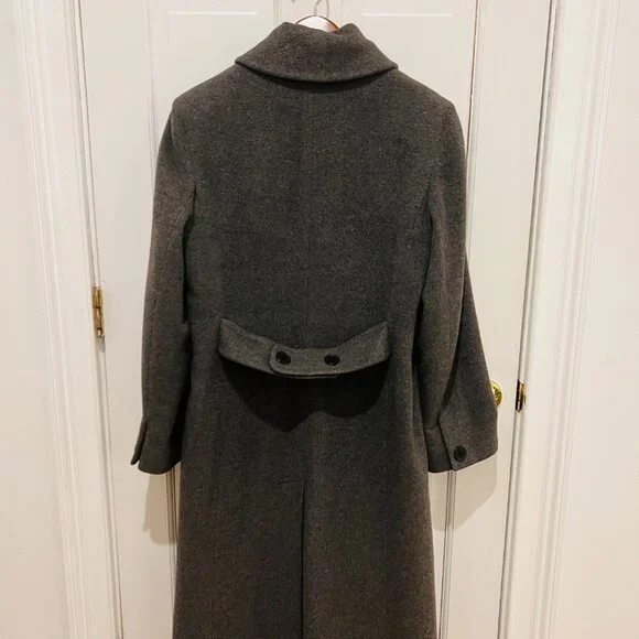 Vintage Regency Pure Cashmere Gray Long Coat Size US 8 / Medium - Picture 11 of 16